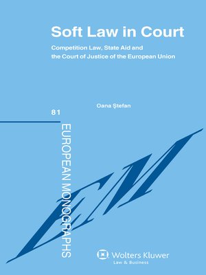 cover image of Soft Law in Court